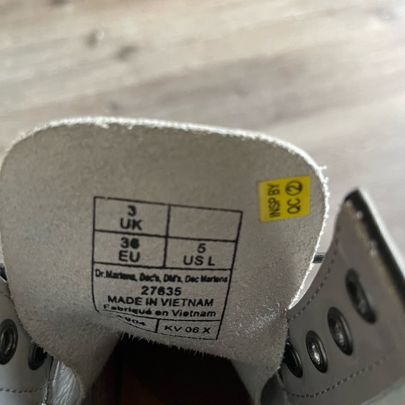 Grey Combat Boots with Black Laces - Picture 8 of 8